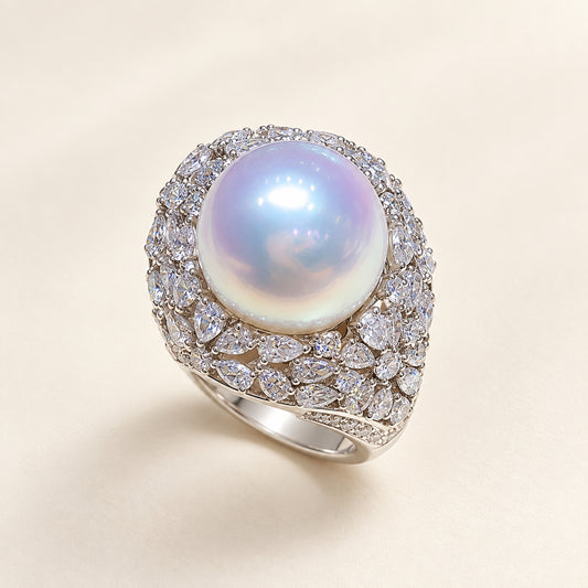 12–13mm Freshwater Pearl Statement Ring in Sterling Silver