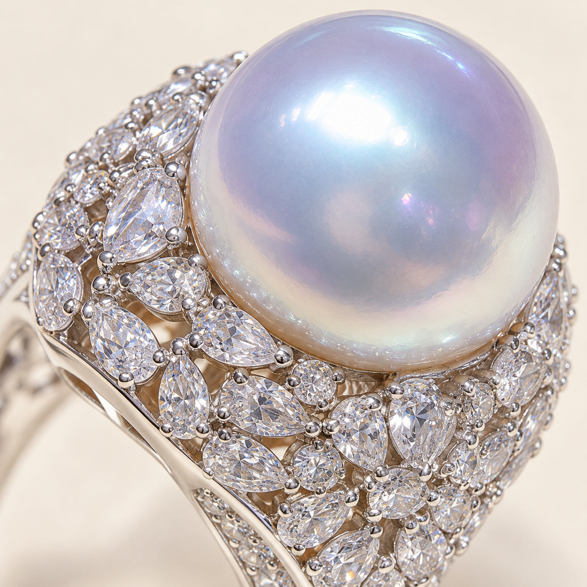 12–13mm Freshwater Pearl Statement Ring in Sterling Silver