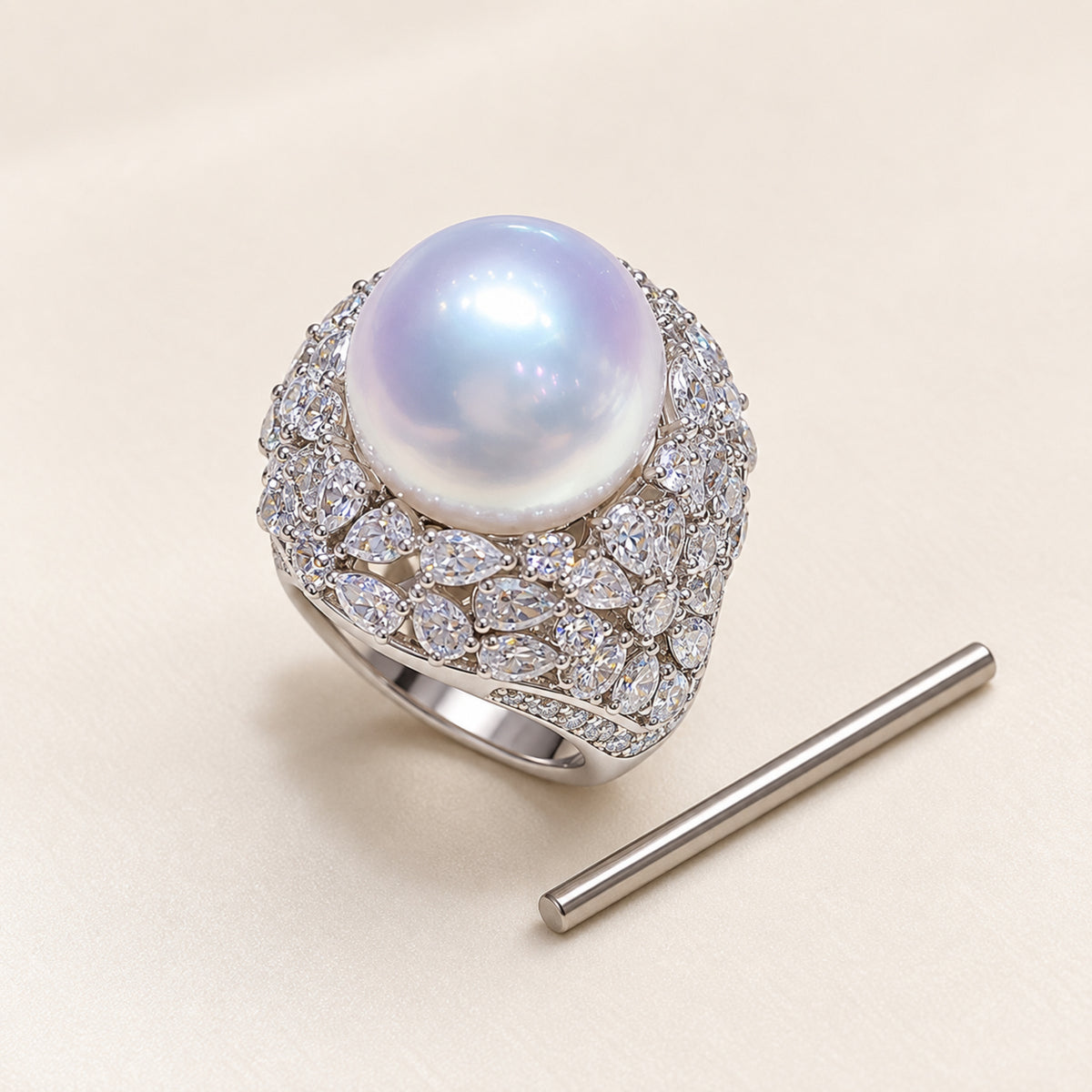 12–13mm Freshwater Pearl Statement Ring in Sterling Silver