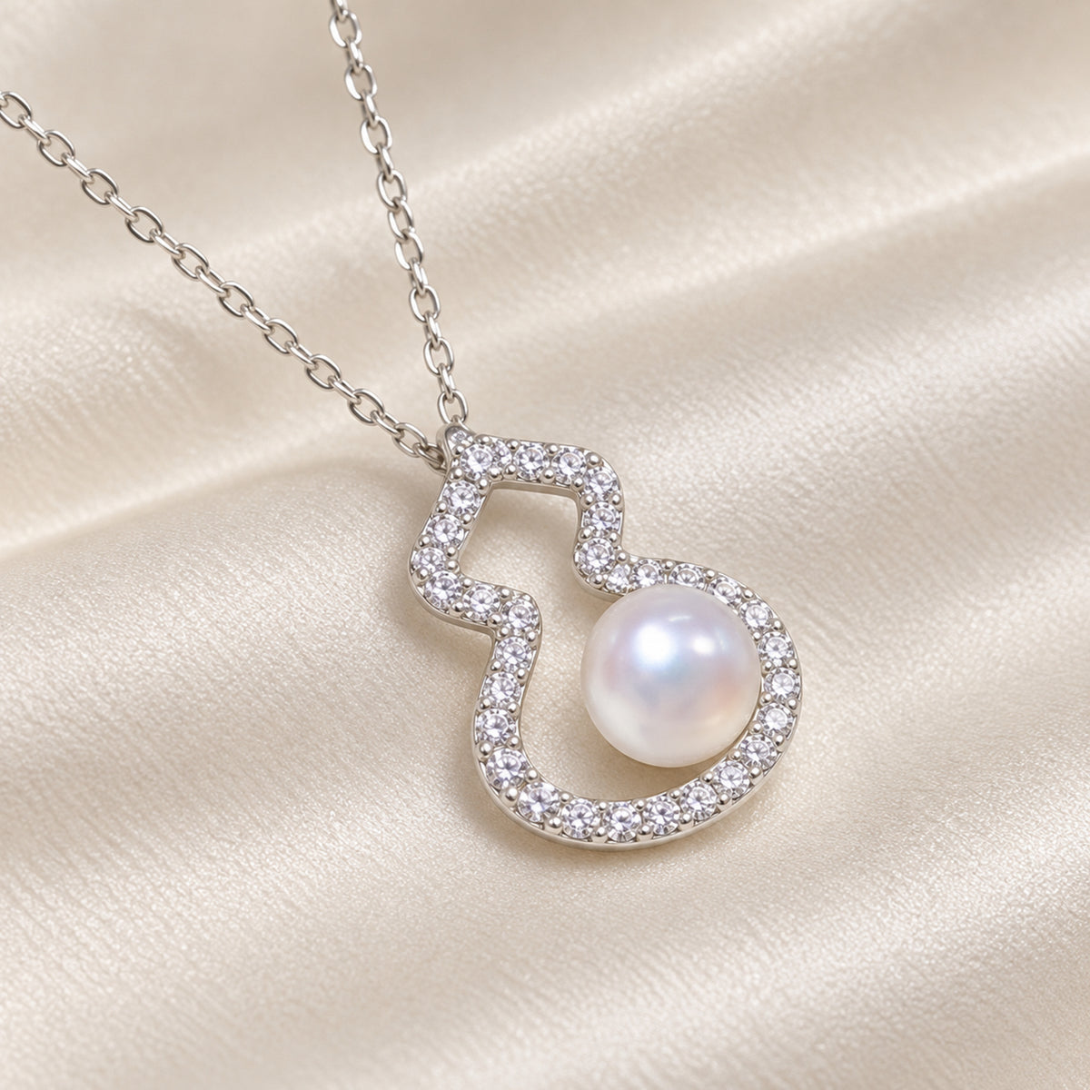 5–6mm Freshwater Pearl Sterling Silver Necklace & Earrings Set